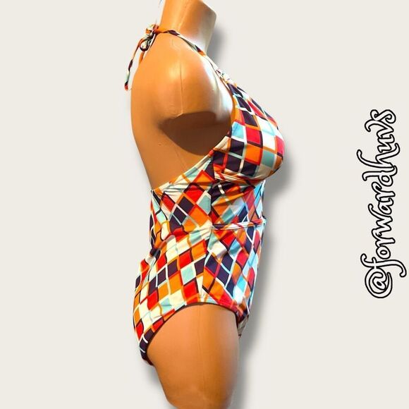 Cupshe Geometric Print One-Piece Swimsuit – Size Large - Picture 6 of 12